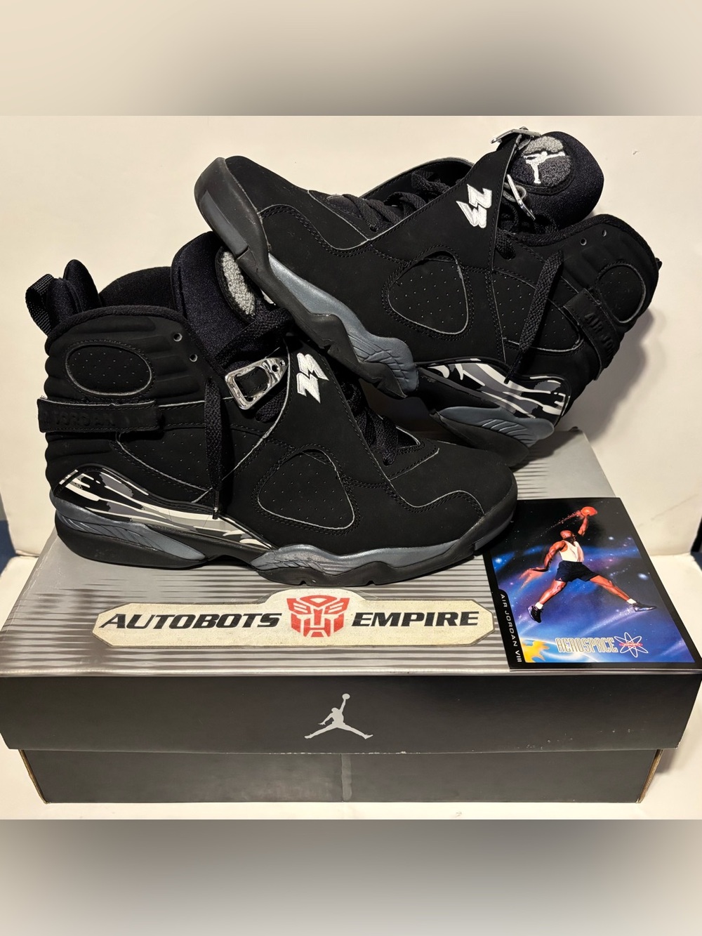 Vintage 2007 NIKE AIR JORDAN 8 VIII CHROME Sz 10 Supreme Sb I IV V VI XI X